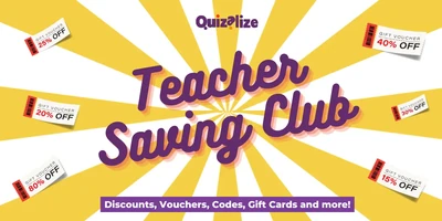 Featured image for How to join the Teacher Saving Club - Vouchers, Discounts, and more! - Get exclusive vouchers and discount codes by signing up to Quizalize Premium. Join the Teacher Saving Club and enjoy the benefits of improving your classroom teaching and engagement for a brilliant price! 