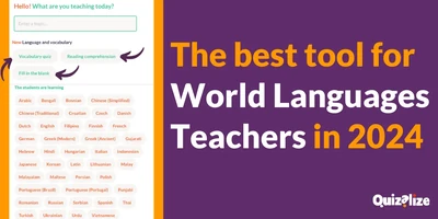Featured image for AI-powered quizzes for instant language learning! - The best free tool for language teachers. Vocab quizzes, reading comprehension and more! Groundbreaking updates applied to any language.