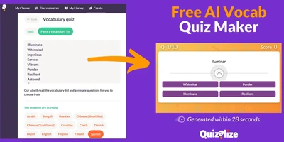 Featured image for Free AI Vocabulary Quiz Maker - Check out a game-changing (and FREE) technique using ChatGPT to make language and vocabulary quizzes a breeze.