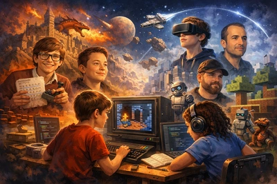 Featured image for The World-Builders: Why Game Coding Creates the People Who Change Everything - Game coding builds the world-builder mindset: agency, precision, resilience, shipping, and systems thinking that scale to real-world impact.